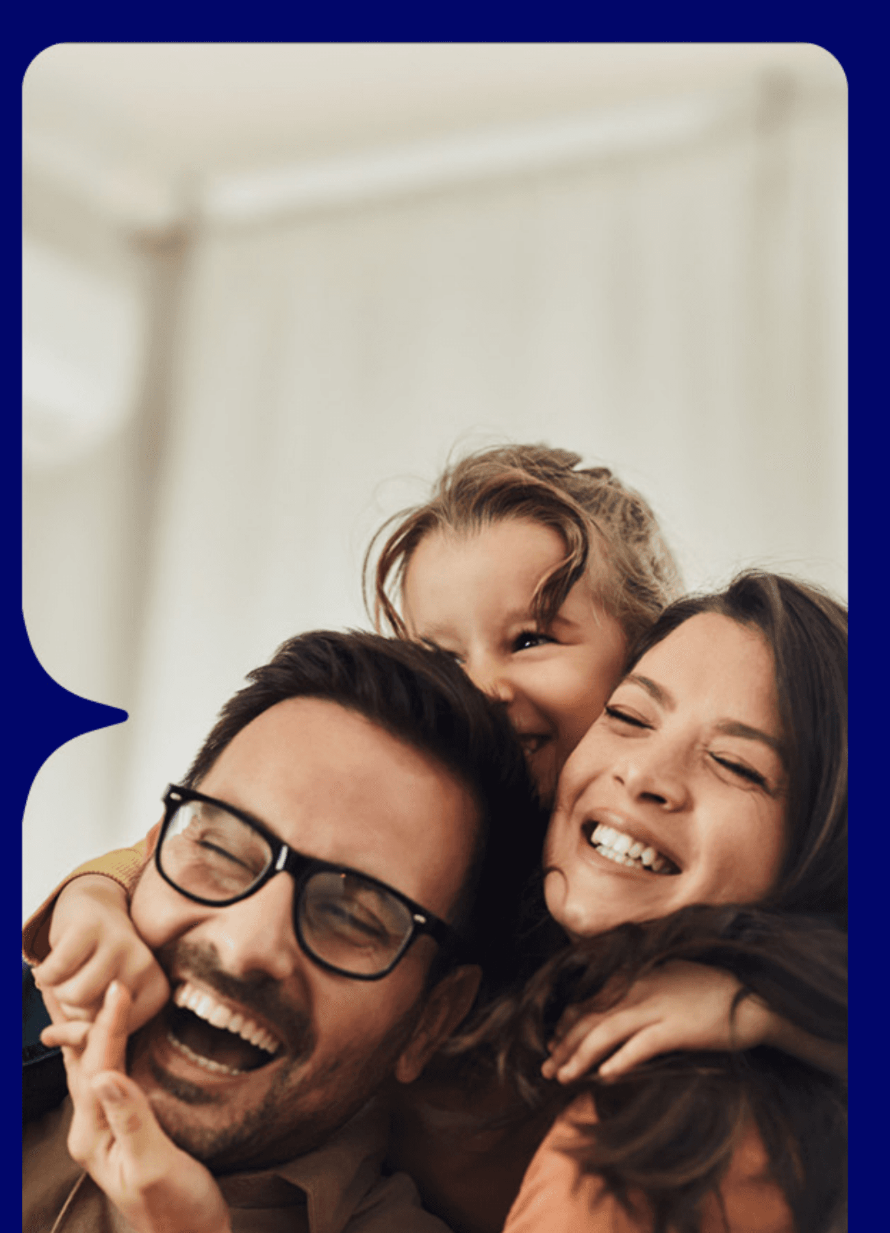 Família protegida por um plano de saúde
